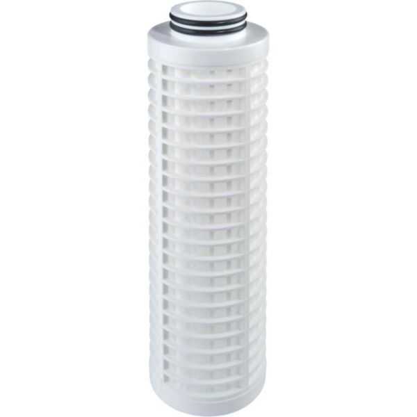 Cartouche RL20-BX-50µ pour filtre BX 20" - Filtration sédiments lavable 50µ - Débit optimum 4000 L/h - Température max 40°C - Structure polyester armée polypropylène - Configuration BX double joint 45 mm - Usage alimentaire ACS