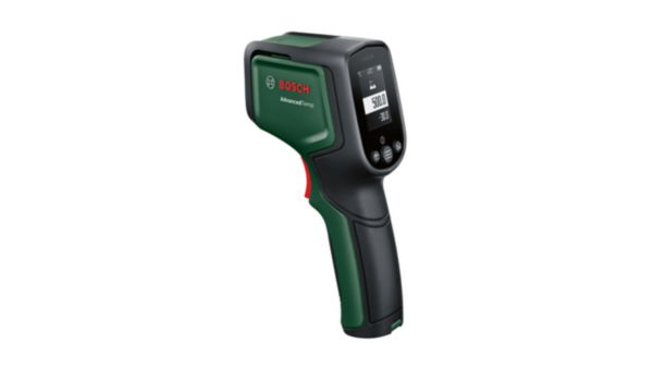 Détecteur Thermique AdvancedTemp livré avec un manuel d'utilisation, une housse de transport et 2 piles x 1,5V AAA