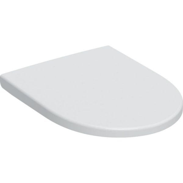 Abattant WC Geberit iCon: Fermeture ralentie=Oui, Charnières déclipsables =Verrouillable, Fixation=Par le haut, blanc
