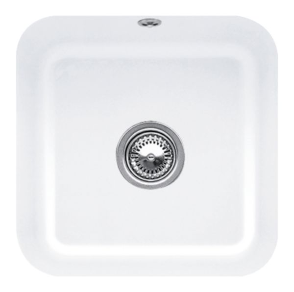 Image principale de Cisterna 50 Cuve sous plan, inclus  Vidage automatique, Set de fixation, en  Céramique, 445 x 445 mm, Snow White CeramicPlus