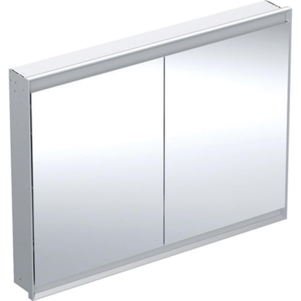 Image principale de Armoire de toilette Geberit ONE, avec ComfortLight, 2 portes, montage encastré, 120x90cm, Aluminium anodisé