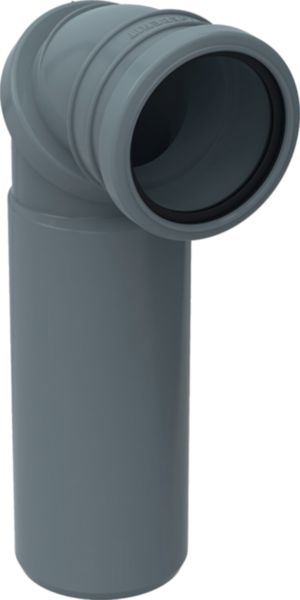 Coude de raccordement 90° Geberit: d=90mm, d1=90mm, D=11.1cm, H=30cm