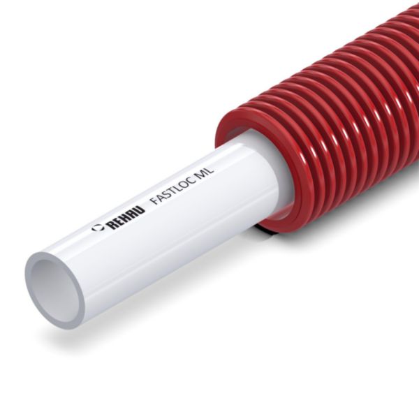REHAU Tube isolé FASTLOC ML 20 x 2,0, isolé 10 mm,50m. <br>Mousse de polyéthylène.