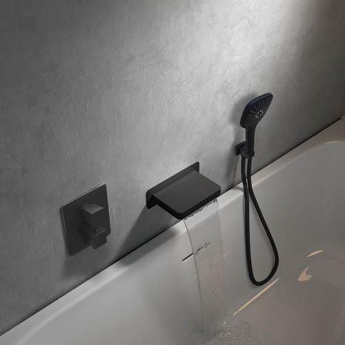 Formule bain douche encastre carre ruby chrome
