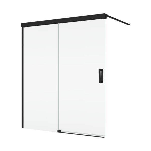 PARE-BAIGNOIRE COUL. 2 VLTS GAUCHE 1200x1600 NOIR MAT 07
