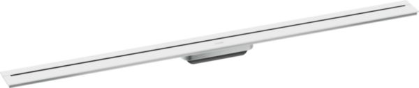 AXOR Drain Set de finition 1200 pour caniveau de douche pour montage le long du mur, Blanc mat