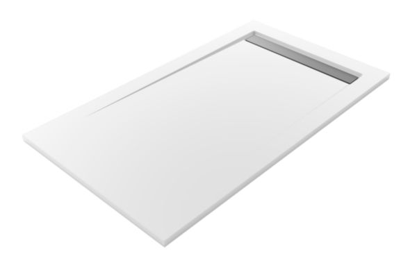 Receveur de douche extra-plat Line X Lisse 70x170cm Blanc pur, mat Sc