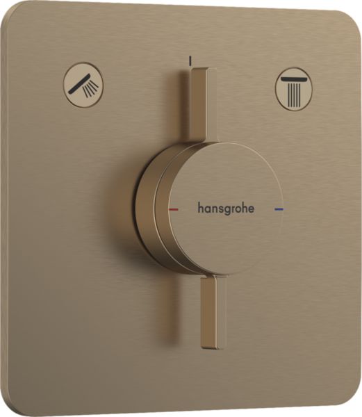 Image principale de hansgrohe DuoTurn Q Set de finition pour mitigeur mécanique encastré avec 2 fonctions, Bronze brossé
