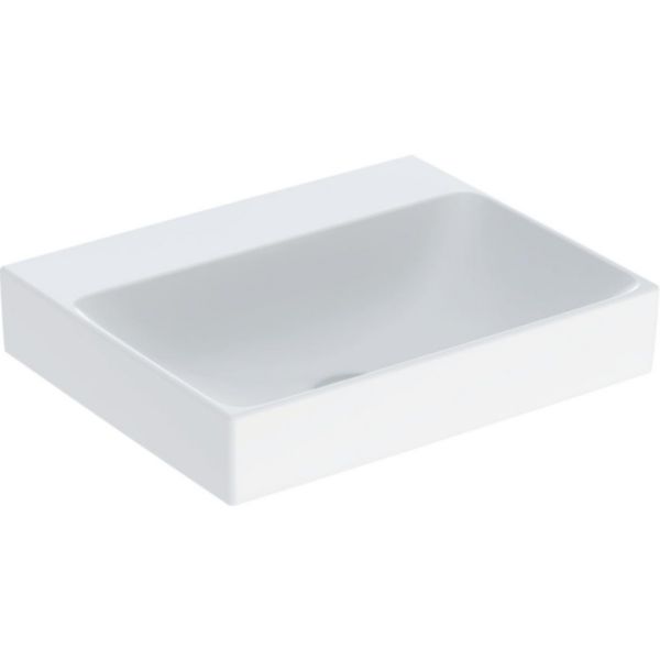 Image principale de Lavabo Geberit ONE sortie verticale: B=50cm, T=40cm, Trou de robinetterie=Sans, Trop-plein=Sans, blanc / KeraTect