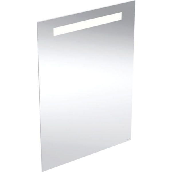 Image principale de Miroir LED Geberit Option Basic Square, éclairage en haut, largeur 50cm,hauteur 70cm, aluminium anodisé