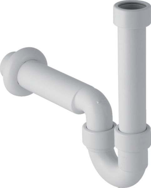 Siphon en tube coudé Geberit pour appareils, diamètre 50mm, blanc alpin