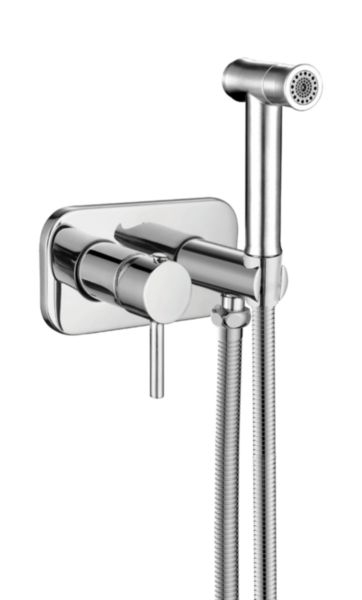Mitigeur encastre hygienique avec plaque chrome cox