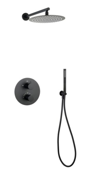 Formule douche encastree complete cox epoxy noir mat