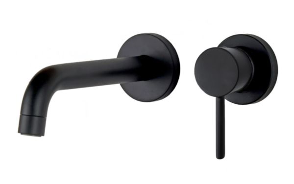 Mitigeur lavabo encastre 2 trous mural cox black