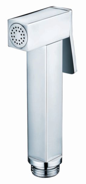 Douchette hygienique carree à gachette chrome