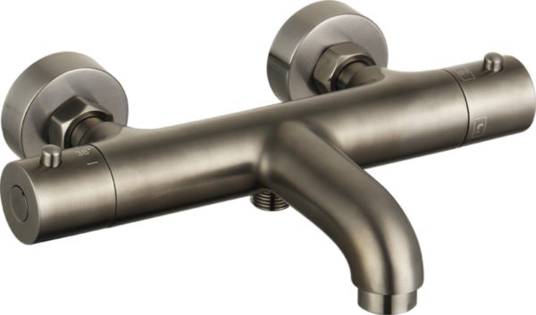 Mitigeur bain douche thermostatique ortence pvd gun metal