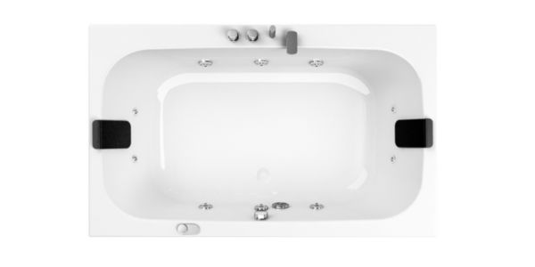 POP 1800x1100 WHIRLPOOL CROSS CONTROL, AVEC DESINF. 6 JETS WHIRLPOOL, 2+2 JETS