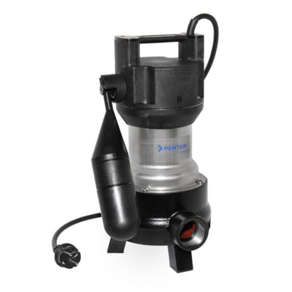 Pompe de relevage submersible pour eaux chaudes avec température allant jusqu'à 80°C. Idéale pour effluents contenants des fibres en suspension (blanchisseries, machines à laver, lave-vaisselle...)