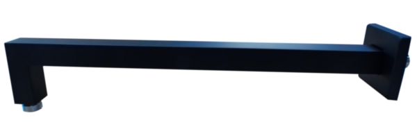 Bras mural carre 400 mm epoxy noir mat