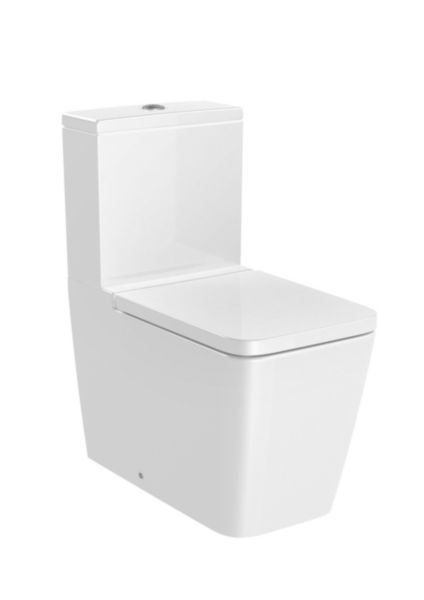 Image principale de Inspira square cuvette au sol sans bride à évacuation duale adossée au mur 645 mm blanc