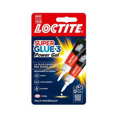 Image principale de LOCTITE SUPERGLUE-3 Power Gel Tube, 2x 3g