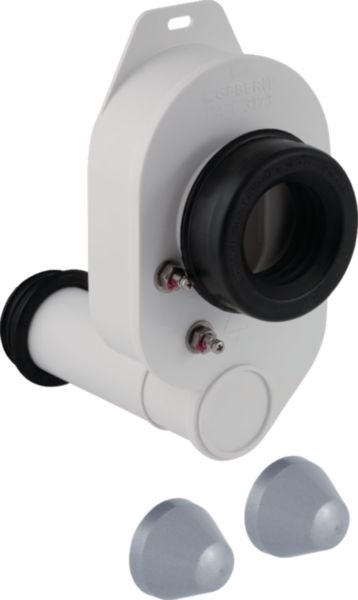 Siphon Geberit pour urinoir, d40, sortie horizontale, avec sonde: d=40mm, blanc alpin