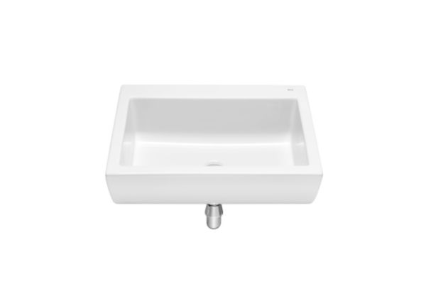 Image principale de Access lavabo pour espaces publics, sans trop-plein avec jeu de fixations 600x450 blanc