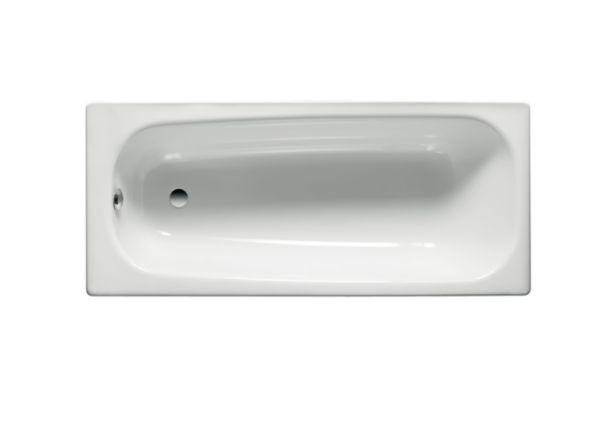 Image principale de Contesa baignoire en acier émaillé (épaisseur acier 1,5mm) percée 2 trous avec fond antidérapant sans pied blanc 170 garantie 3 ans