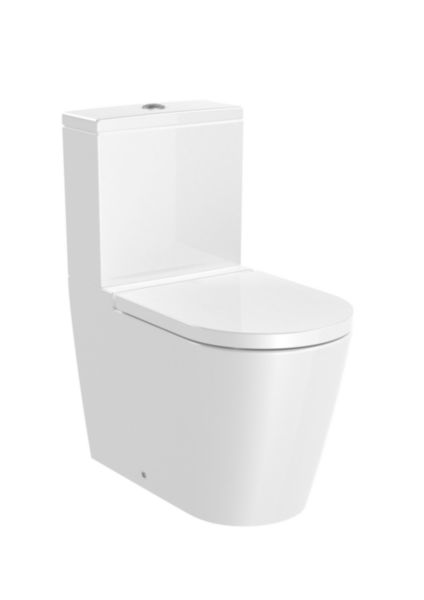 Inspira round cuvette au sol sans bride à évacuation duale 645 mm blanc