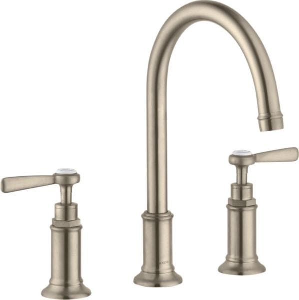 AXOR Montreux Mélangeur de lavabo 3 trous 180 poignées manettes avec tirette et vidage, Aspect doré poli