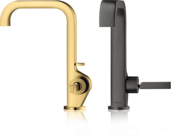 AXOR Citterio Mitigeur de lavabo 190 avec bec haut avec tirette et vidage, Or rouge brossé