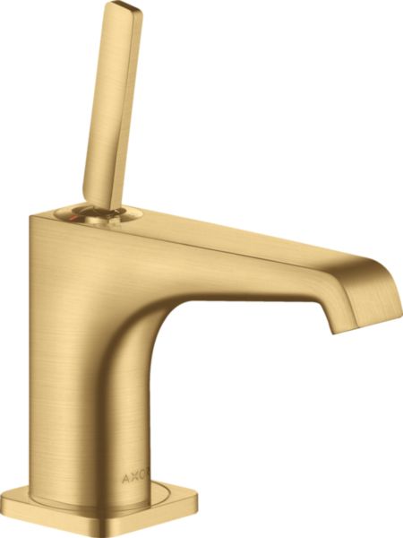 AXOR Citterio E Robinet lave-mains 90 eau froide, bonde à écoulement libre, Aspect or brossé