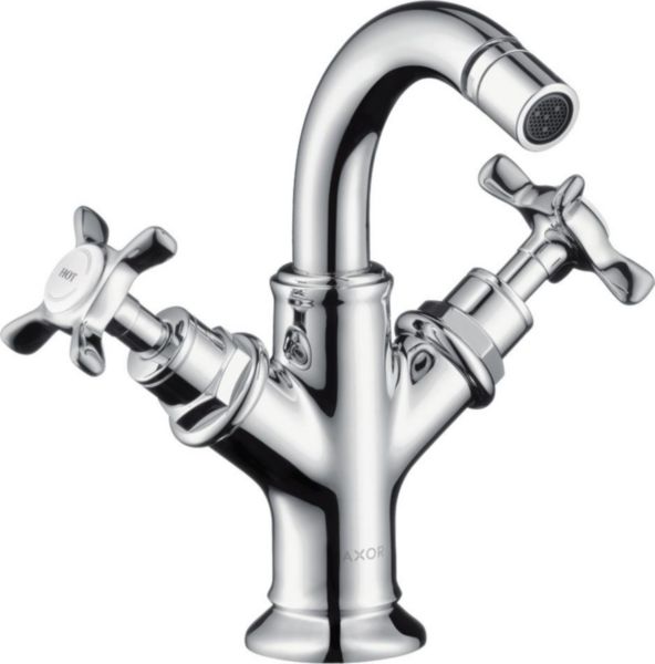 Image principale de AXOR Montreux Mélangeur de bidet avec poignées croisillons, Laiton brossé