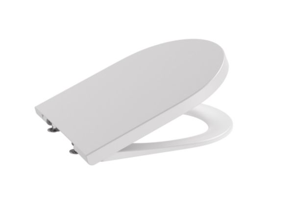 Inspira round abattant double en supralit laqué frein de chute déclipsable finitions perle garantie 3 ans