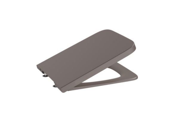 Inspira square abattant double en supralit laqué frein de chute déclipsable café garantie 3 ans