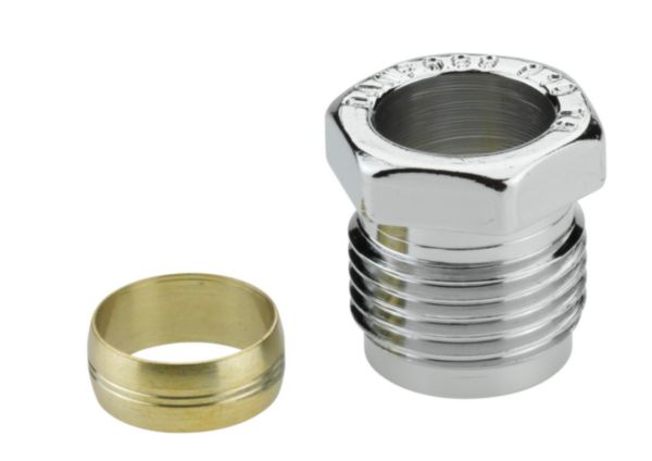 Image principale de Danfoss-Raccord à visser chromé mâle 1/2" pour tube cuivre 13/15