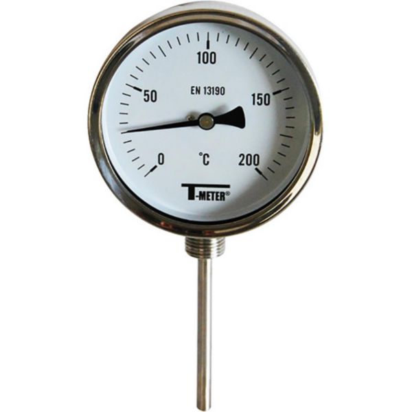 Image principale de Thermomètre bi-metallique inox radial 1/2" plongeur 77 Série 1680 -30°C à +50°C