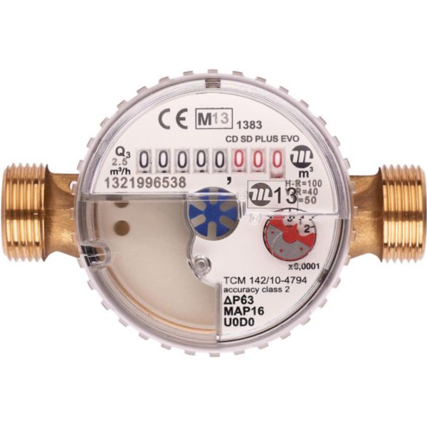 Image principale de Compteur eau chaude jet unique prêt télérelève MID R80 Série 2742 DN15 L110