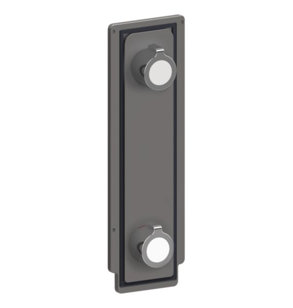 Kit Platine pour panneau de douche Prestotem 2 bi-commande mitigeur thermostatique Mastermix avec douchette à main