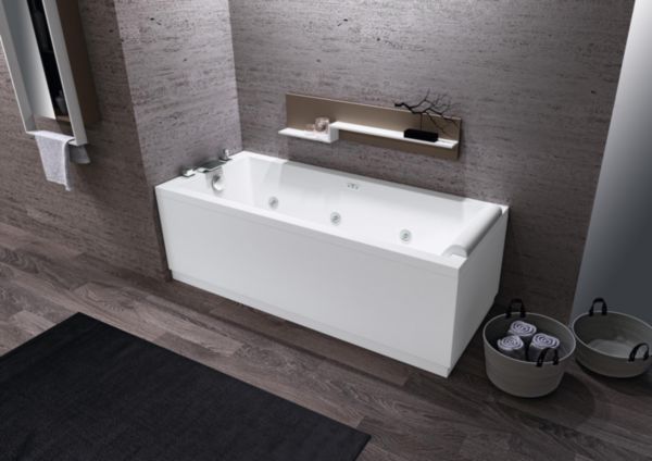 Image principale de CALOS 2 180X80 WHIR+AIR+DES.PUP.ELECT.VID.AUTOM.BLANC 030 1 TABL.FIN.CHROME