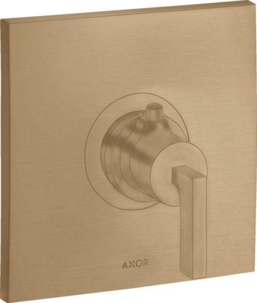 AXOR Citterio Thermostatique encastré haut débit, poignée manette, Bronze brossé