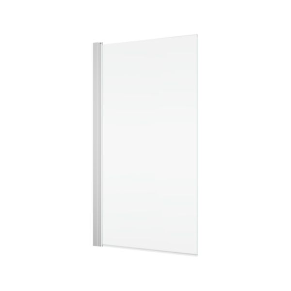 SOLINO - Pare-baignoire pivotant 1 élément - ouverture à 180° - 750x1500 - Poli-brillant - Vitrage Transparent (07) 6mm