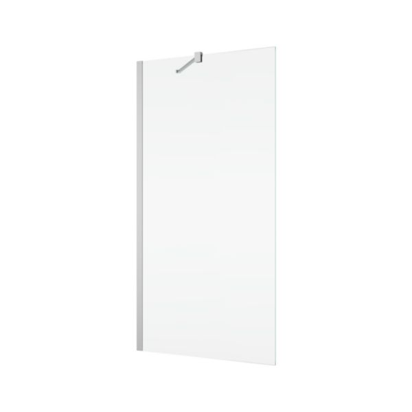 EASY - Pare-baignoire 1 paroi fixe avecrenfort d angle - 900 x1500 - Poli-brillant - Vitrage Transparent (07) 6mm
