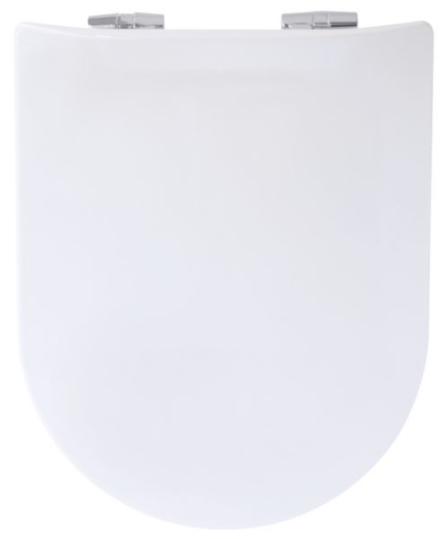 ABATTANT DE WC Woodslim DESCENTE ASSISTEE Blanc Hermine. Matière : Bois reticulé. Entraxe : 95-215 Largeur : 365 Longueur : 420-480 mm. Marque : OLFA