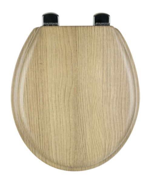 ABATTANT DE WC Tradition BALTIK OAK. Matière : Bois reticulé. Entraxe : 125-165 Largeur : 380 Longueur : 440-450 mm. Marque : OLFA