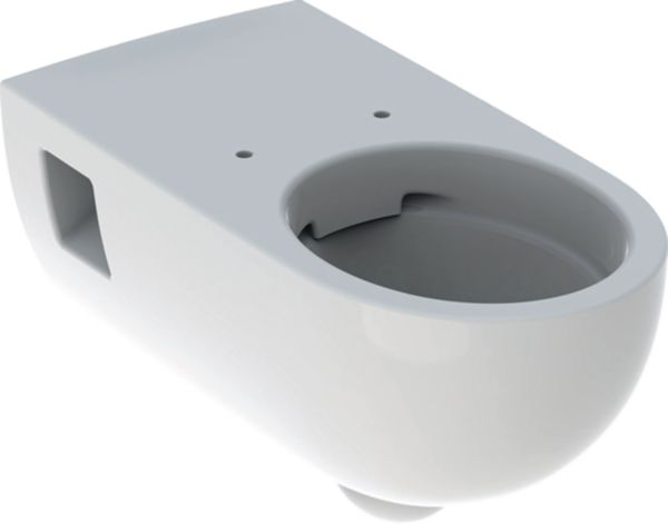 Cuvette WC suspendu Geberit Renova Comfort, rallongée, semi-carénée, Rimfree, 70cm, Blanc