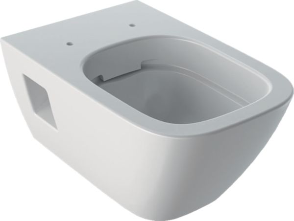 Cuvette WC suspendu Geberit Renova Plan, semi-carénée, Rimfree, 54cm, Blanc