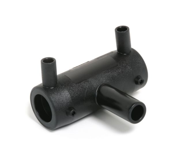 REHAU MES-Pièce T Sortie réduite 63 - 32 - 63, PE 100, noir