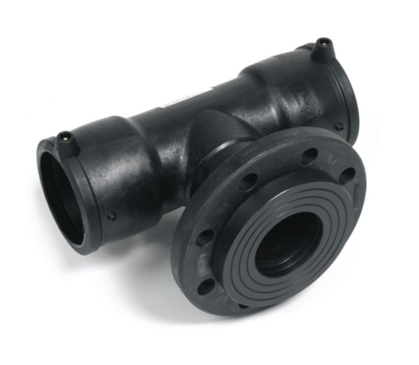 REHAU Té sortie 90° réd. bride, électrosoudable 110 - DN 100 - 110