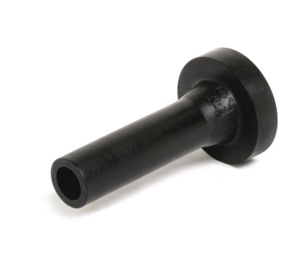 Collet-bride à souder en polyéthylène PE 100, stabilisé UV noir. Température limite d'utilisation: +50°C. Pour des raccordements avec bride libre, prévoir le manchon correspondant à la dimension.